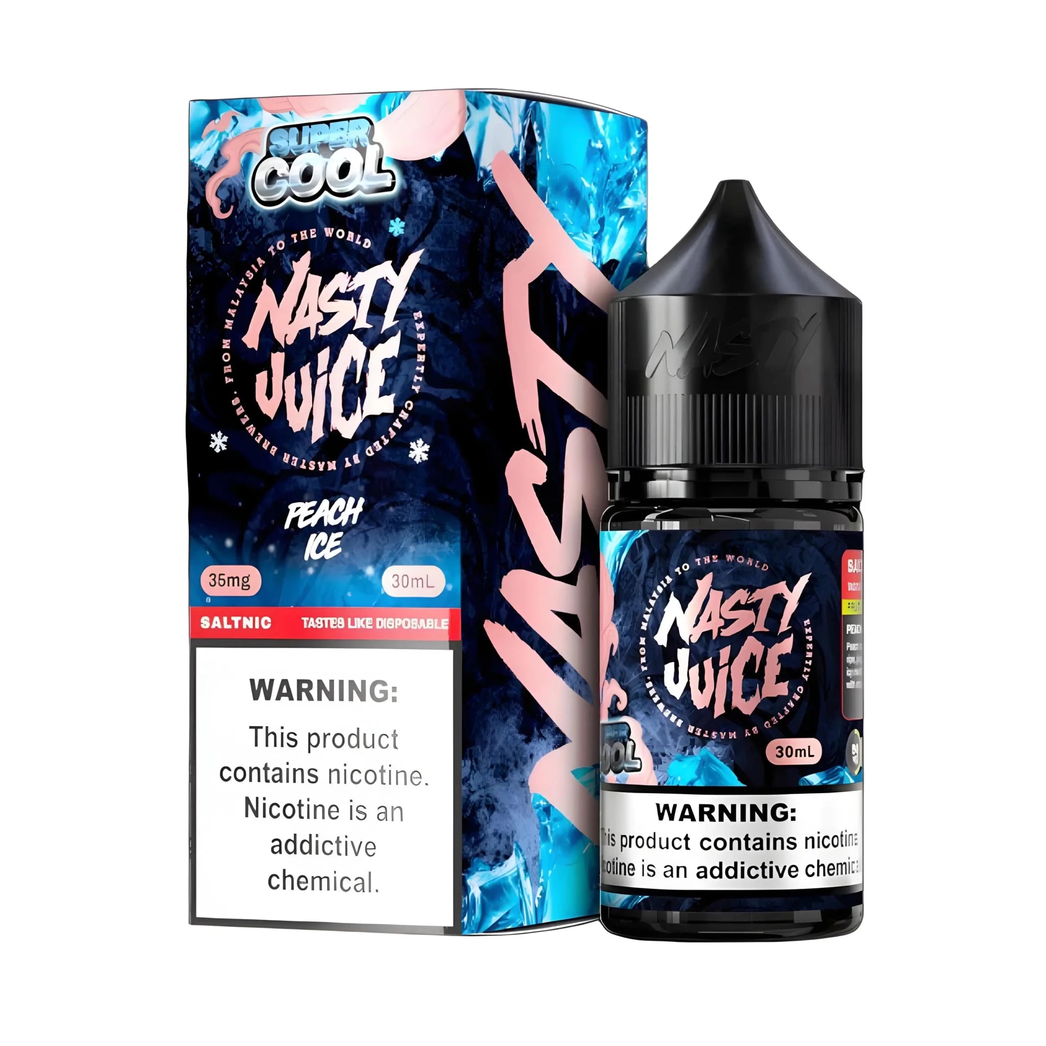Peach Ice Vape 30ml Nasty Juice E-Liquid Blue Label Vape Mash India Peach Ice Vape 30ml Nasty Juice E-Liquid Blue Label Vape Mash India