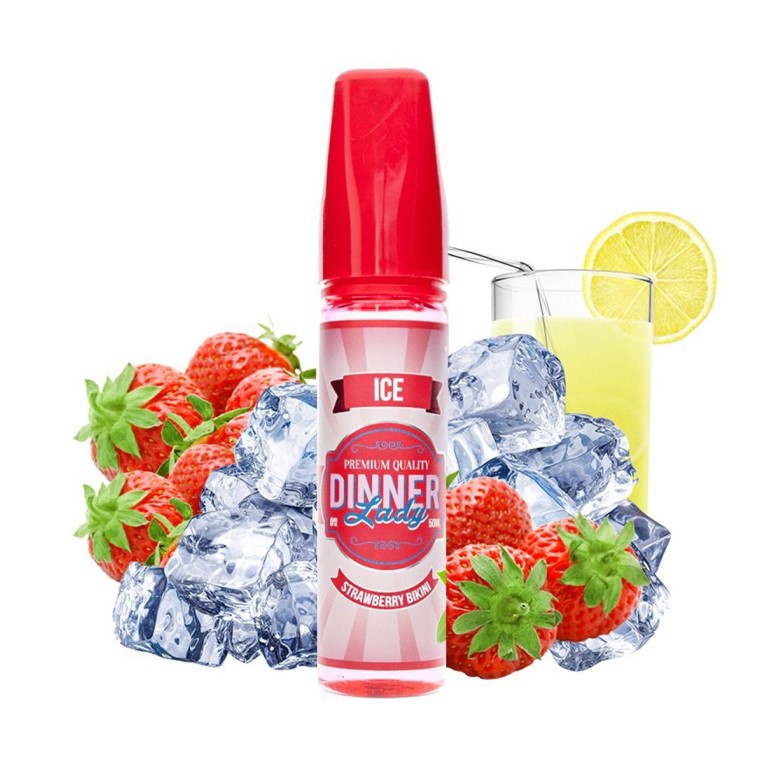 Dinner Lady - Strawberry Bikini Ice | 60ML Vape Juice | 3MG, 6MG | Vape Mash