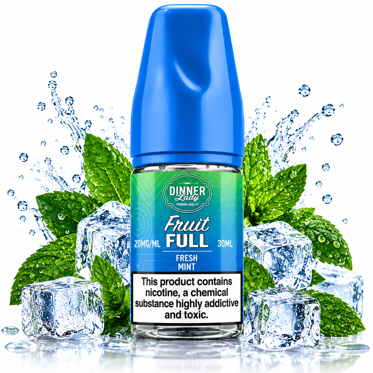 Dinner Lady Fruit Full Fresh Mint 30ml 30mg/ml nicotine salt vape mash india