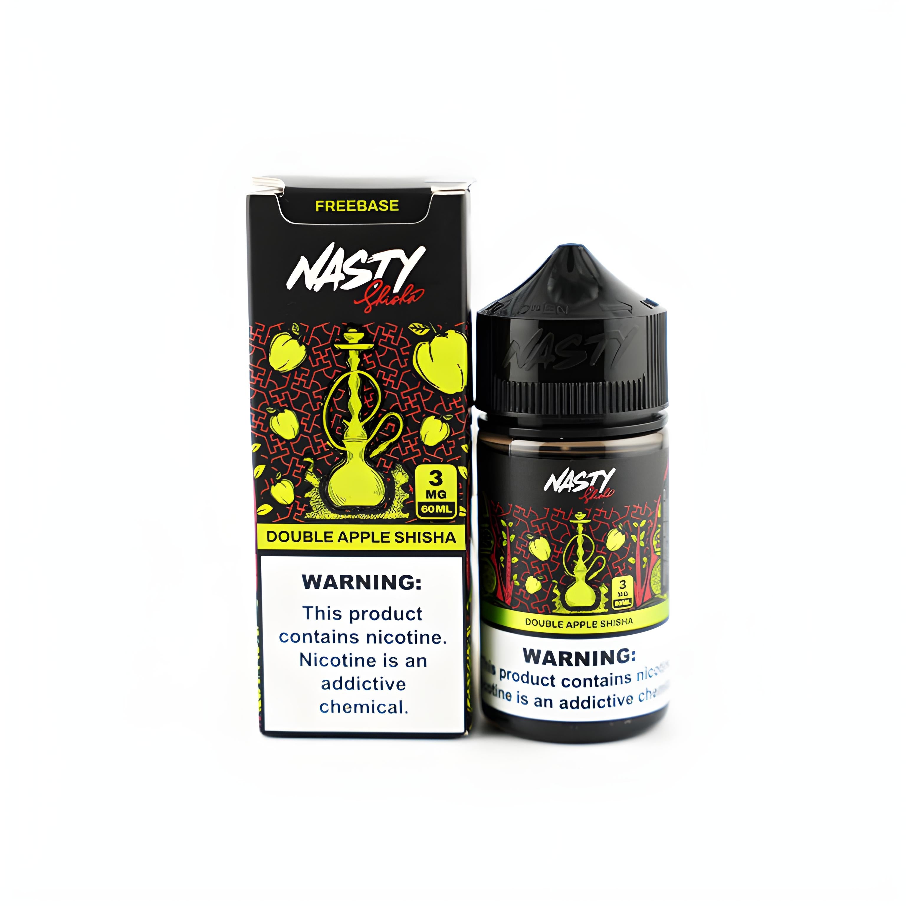 Double Apple Shesha Nasty Juice 60ML Vape Juice 3MG India – apple shisha flavor e-liquid at VapeMashIndia