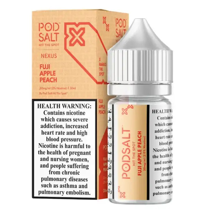 Fuji Apple Peach Pod Salt Nexus 30ML Vape Juice Bottle – 50MG Nicotine Salt in India