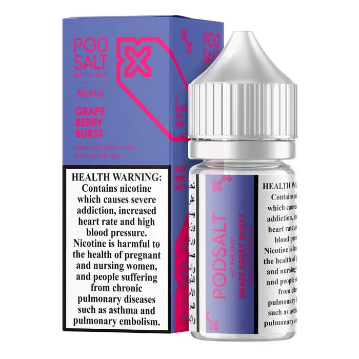 Grape Berry Burst Pod Salt Nexus 30ML Vape Juice Bottle – 20MG and 50MG Nicotine Salt in India