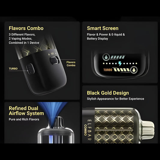 Elf Bar 25000 Combo Vape – Rechargeable Dual Flavor Device
