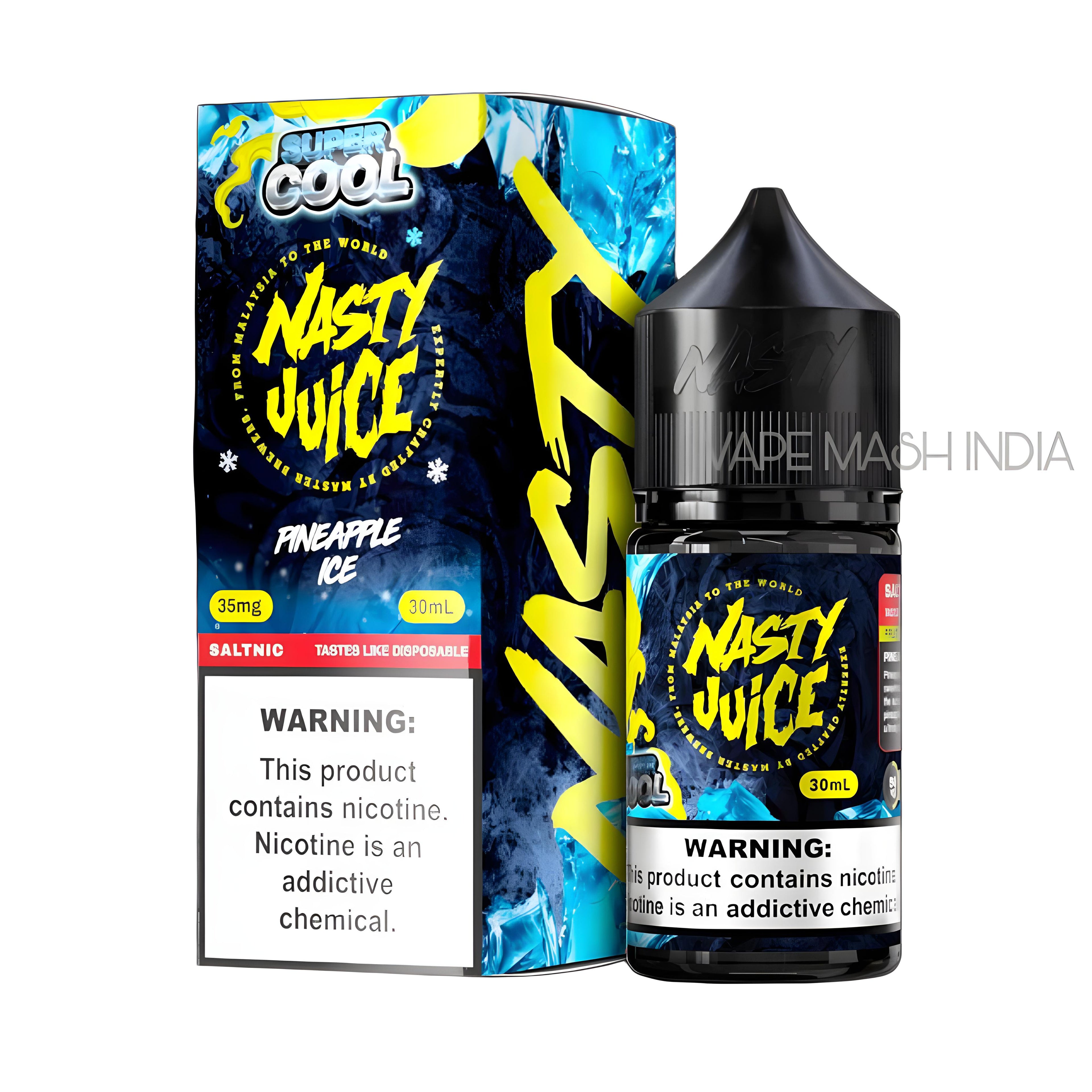 Pineapple Ice Nasty Super Cool 30ML Vape Juice Bottle – 35MG and 50MG Nicotine Salt India
