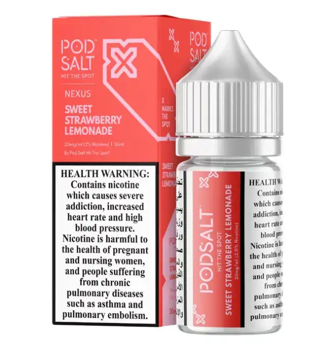 Sweet Strawberry Lemonade Pod Salt Nexus 30ML Vape Juice Bottle – 25MG and 50MG Nicotine Salt in India