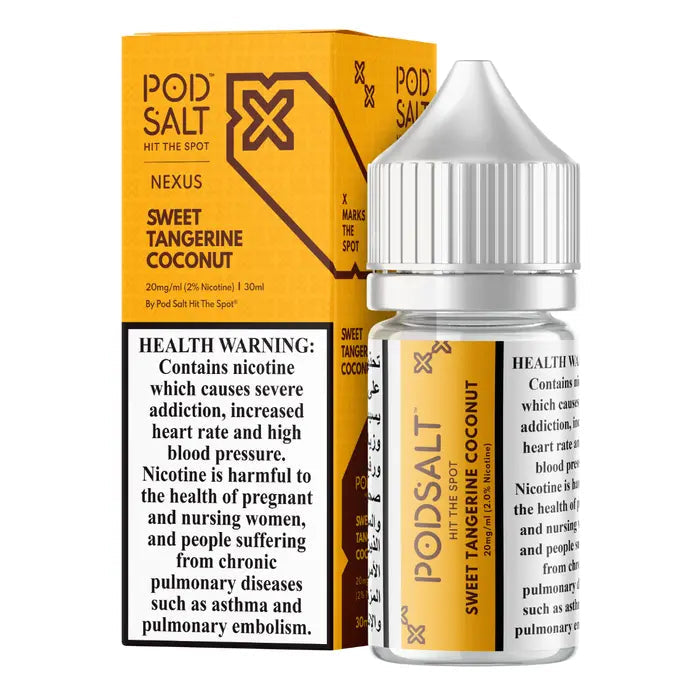 Sweet Tangerine Coconut Pod Salt Nexus 30ML Vape Juice Bottle – 20MG and 50MG Nicotine Salt in India