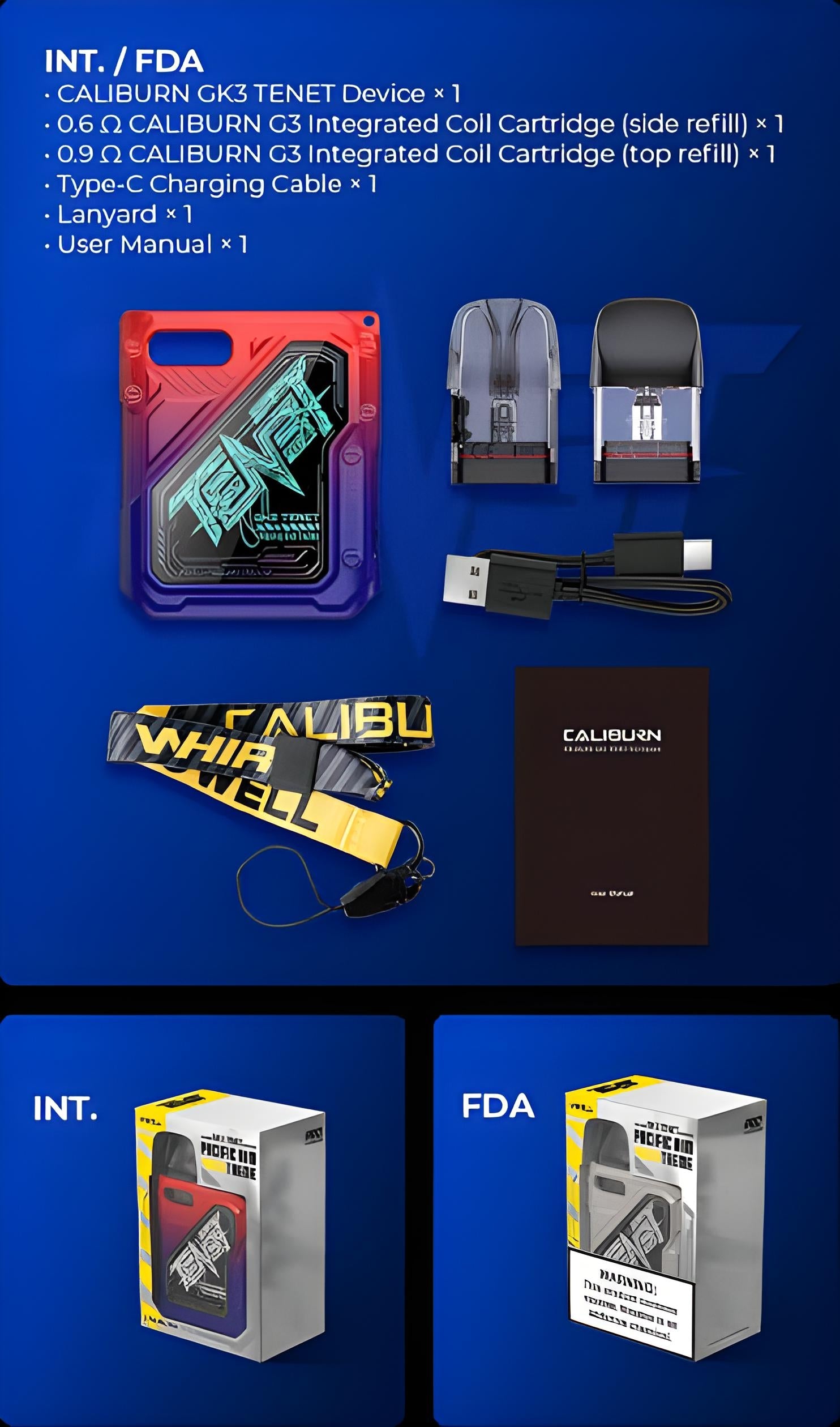 Uwell Caliburn GK3 TENET 25W Pod System | Vape Mash