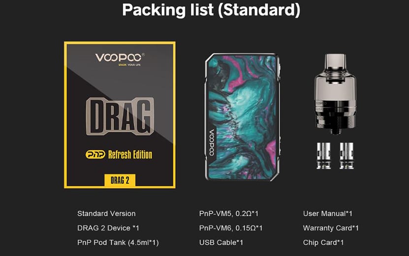 VOOPOO DRAG 2 177W Refresh Edition Kit with PnP Tank – Buy in India
