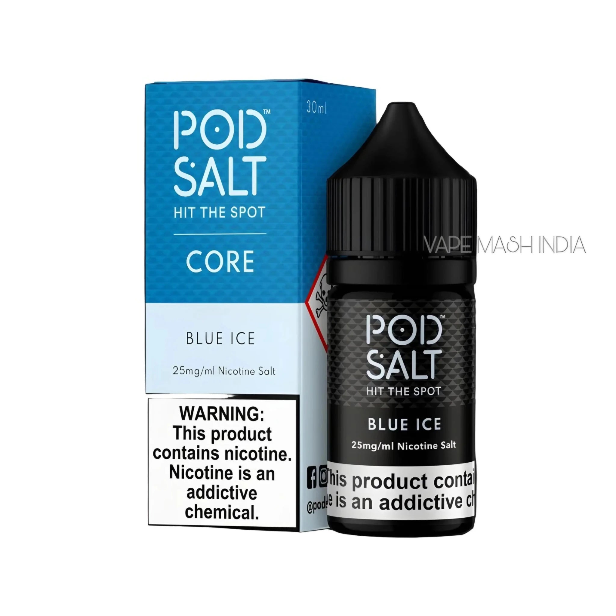 Blue Ice – Pod Salt Core Nic Salt | 30ML Vape Juice | 25MG / 50MG | Vape Mash India - Vape Mash India