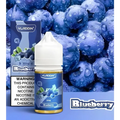 Vladdin Blueberry 30ml nicotine salt vape juice bottle with blueberry themed label