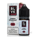 BLVK Cherry Spearmint Nicotine Salt e-liquid in 30ml bottle from Vape Mash India, featuring cherry and spearmint flavor, 35mg nicotine.