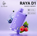 Elf Bar Raya D1 disposable vape with 13000 puffs, featuring sleek design and colorful branding from Vape Mash India.