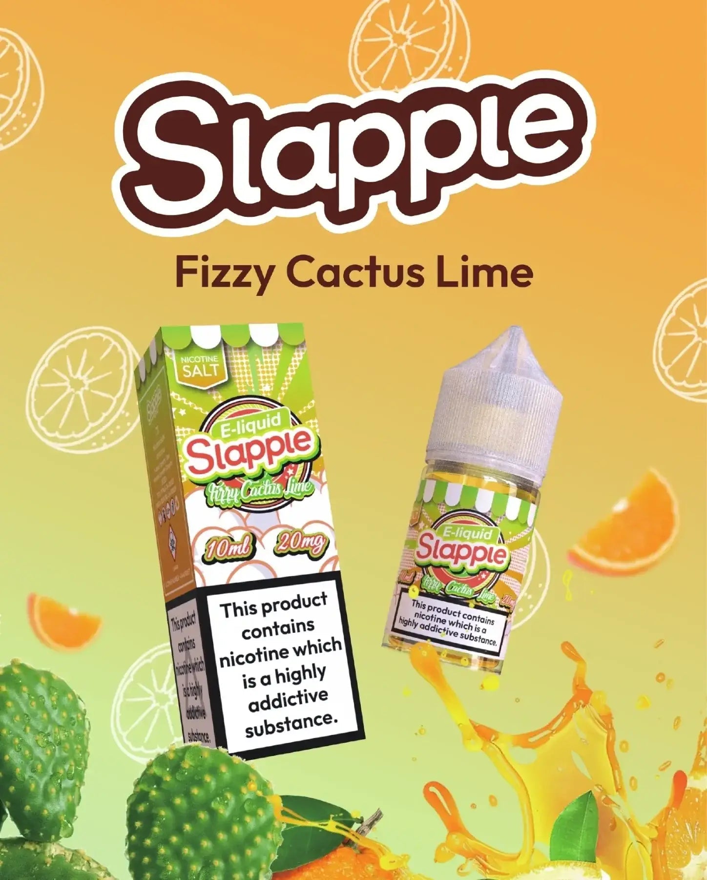Fizzy Cactus Lime - Slappel Nic Salt 30ML | 30MG, 50MG | Vape Mash India - Vape Mash India