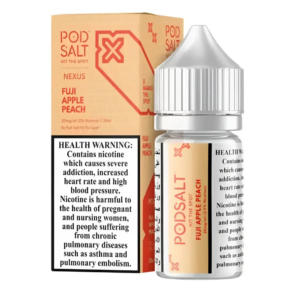 Fuji Apple Peach Pod Salt Nexus 30ML Vape Juice Bottle – 50MG Nicotine Salt in India