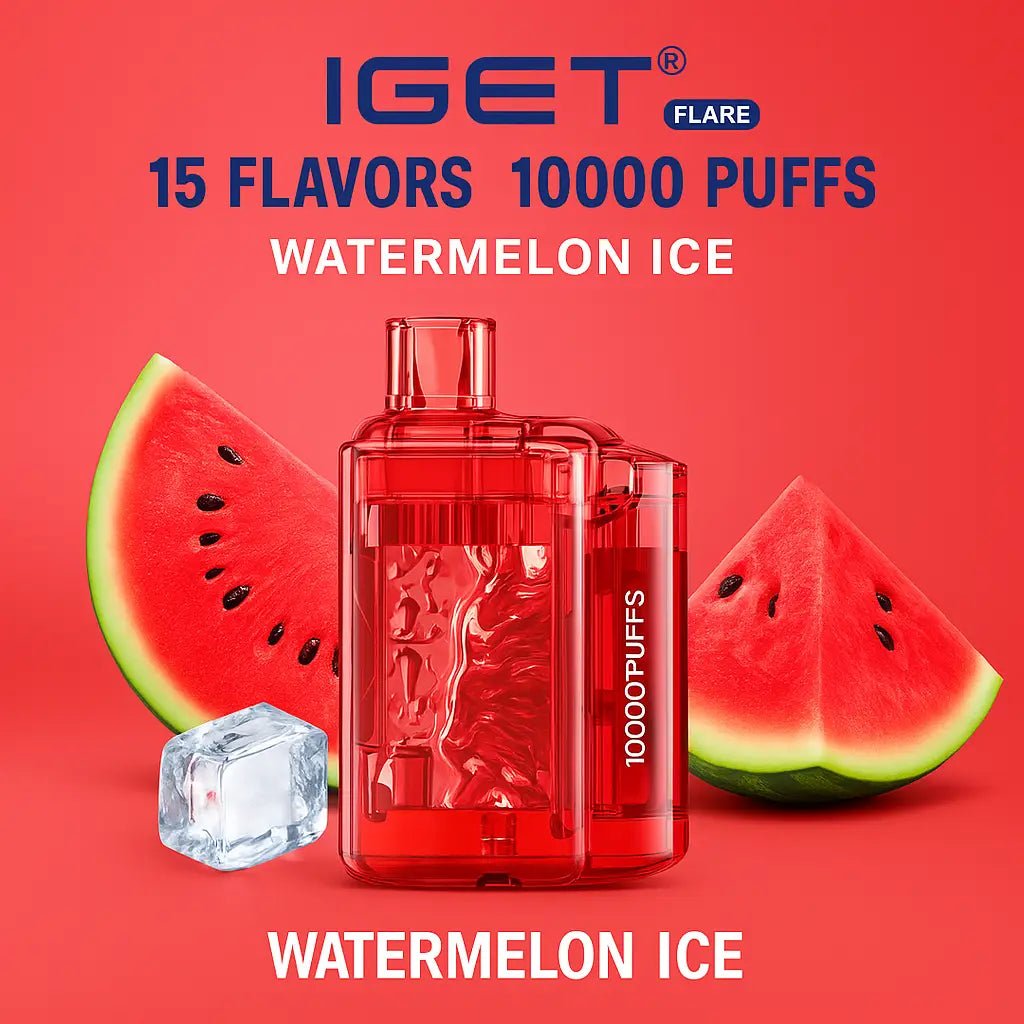 IGET Flare B10000 Double Apple disposable vape pen by Vape Mash India, USB-C rechargeable, featuring a double apple flavor.