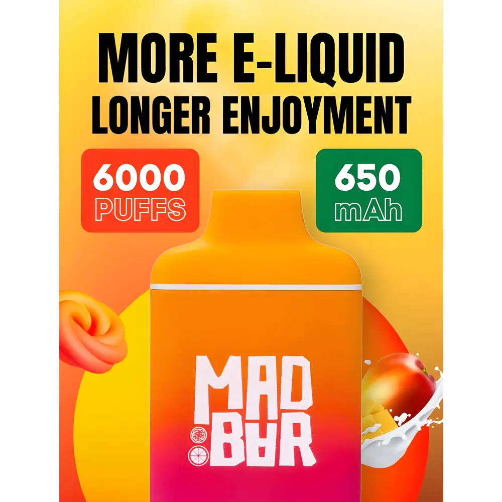 MAD BAR Disposable Vape 6000 Puffs India | Vape Smash India