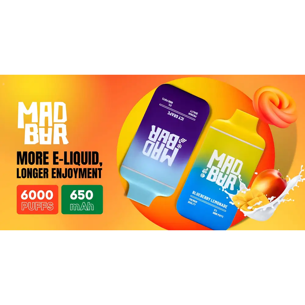MAD BAR Disposable Vape 6000 Puffs India | Vape Smash India