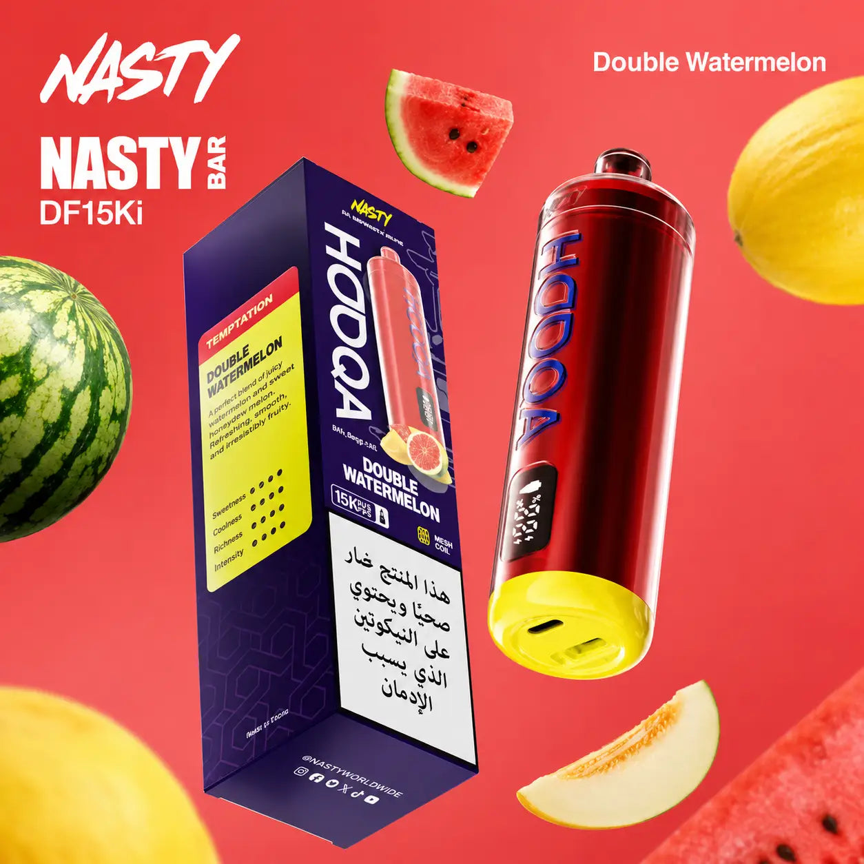 Nasty Bar DF15Ki Double Watermelon Disposable Vape