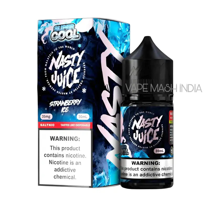 Strawberry Ice Nasty Super Cool 30ML Vape Juice Bottle – 35MG and 50MG Nicotine Salt India