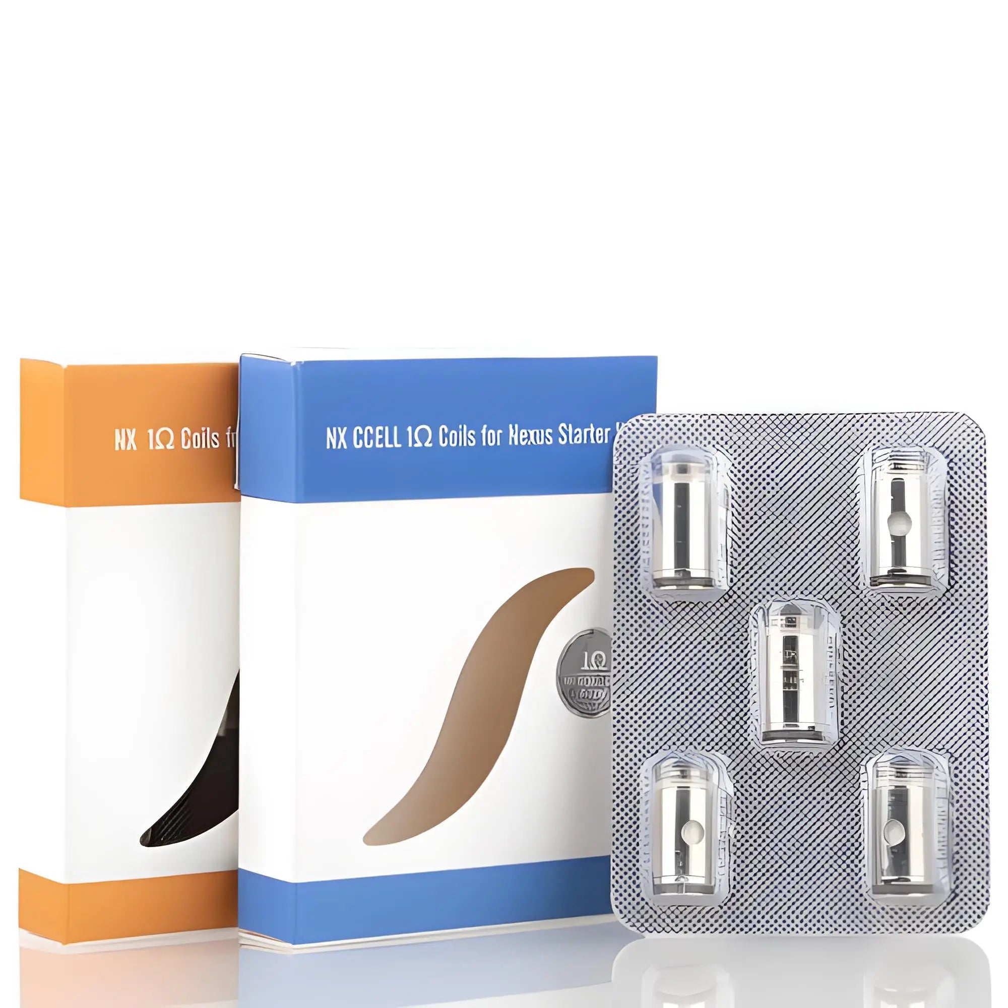 Nexus NX replacement coils for Vaporesso Nexus AIO, showing coil and pod components with smooth flavor focus, by Vape Mash India.