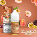 Vladdin Passion Fruit Peach 30ml nicotine salt vape juice bottle with passion fruit and peach themed label