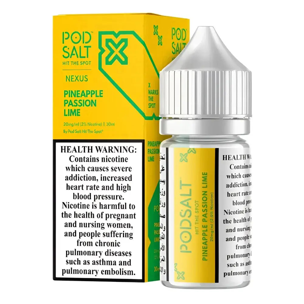 Pineapple Passion Lime Pod Salt Nexus 30ML Nic Salt Vape Juice India – Tropical pineapple, passionfruit & lime e-liquid at VapeMashIndia