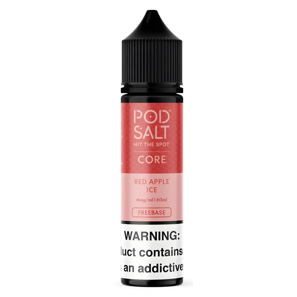 Pod Salt Red Apple Ice Freebase 60ml Bottle – Vape Mash India (3MG / 6MG)