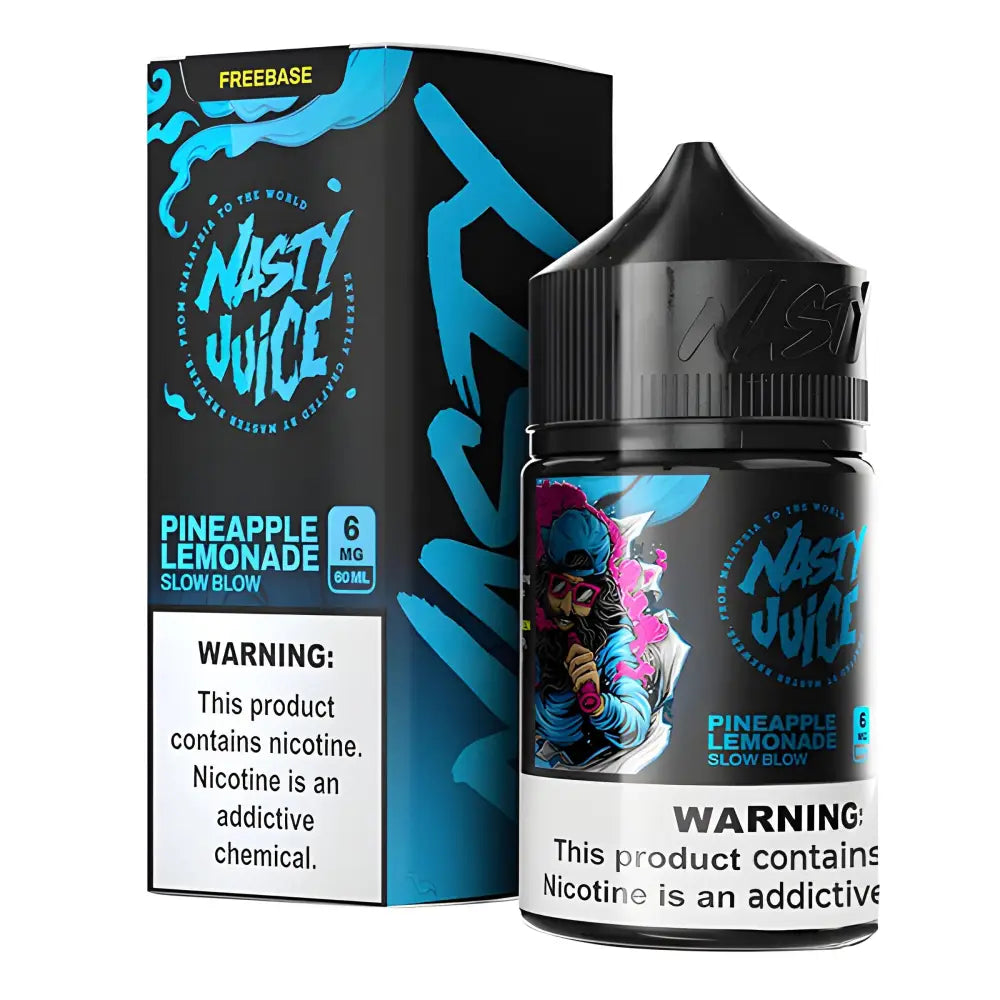 Slow Blow Nasty Juice 60ML Vape Juice 3MG India – pineapple lime soda e-liquid at VapeMashIndia