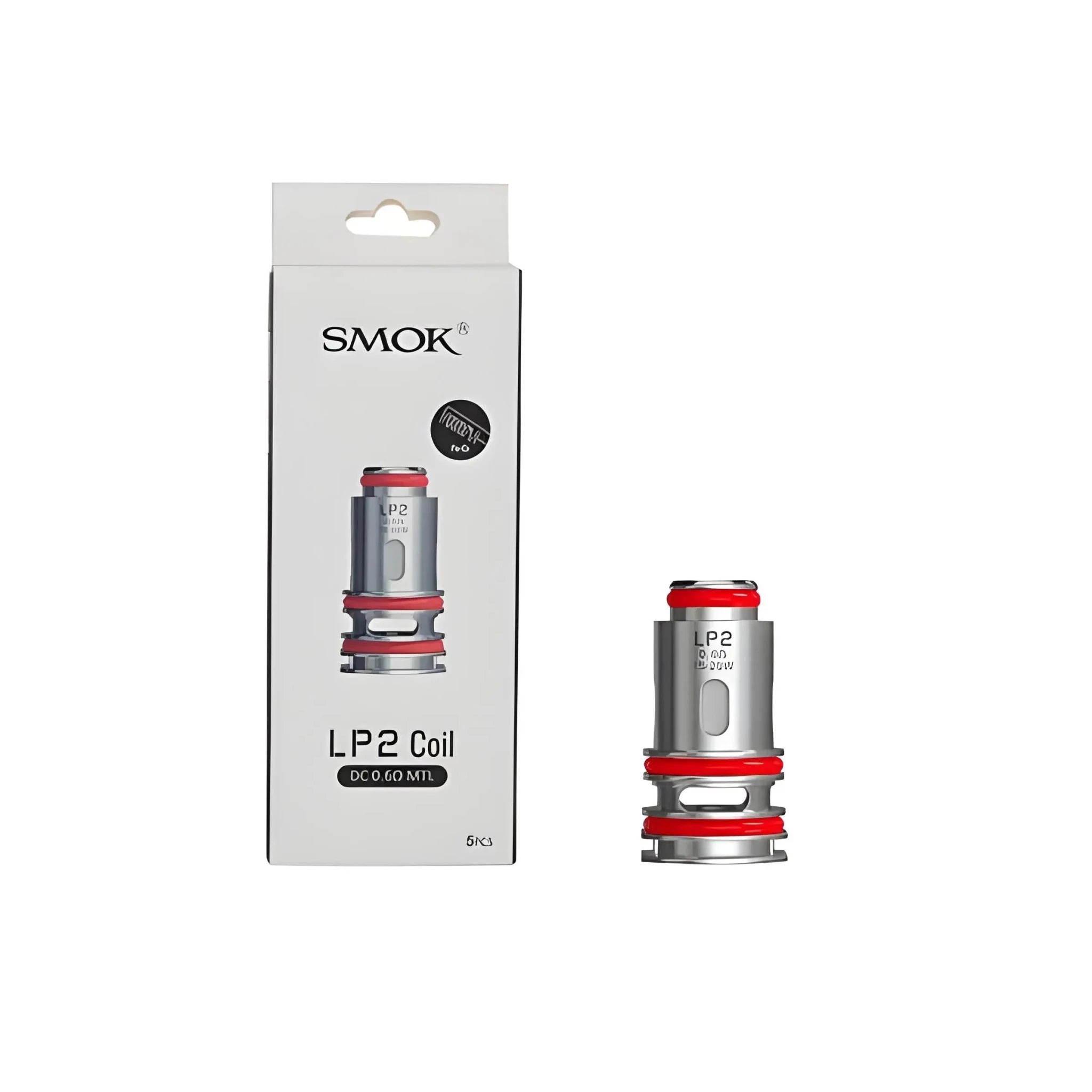 Smok LP2 meshed replacement coils for Nord 50W atomizer in silver and red, compatible vape coils from Vape Mash India.