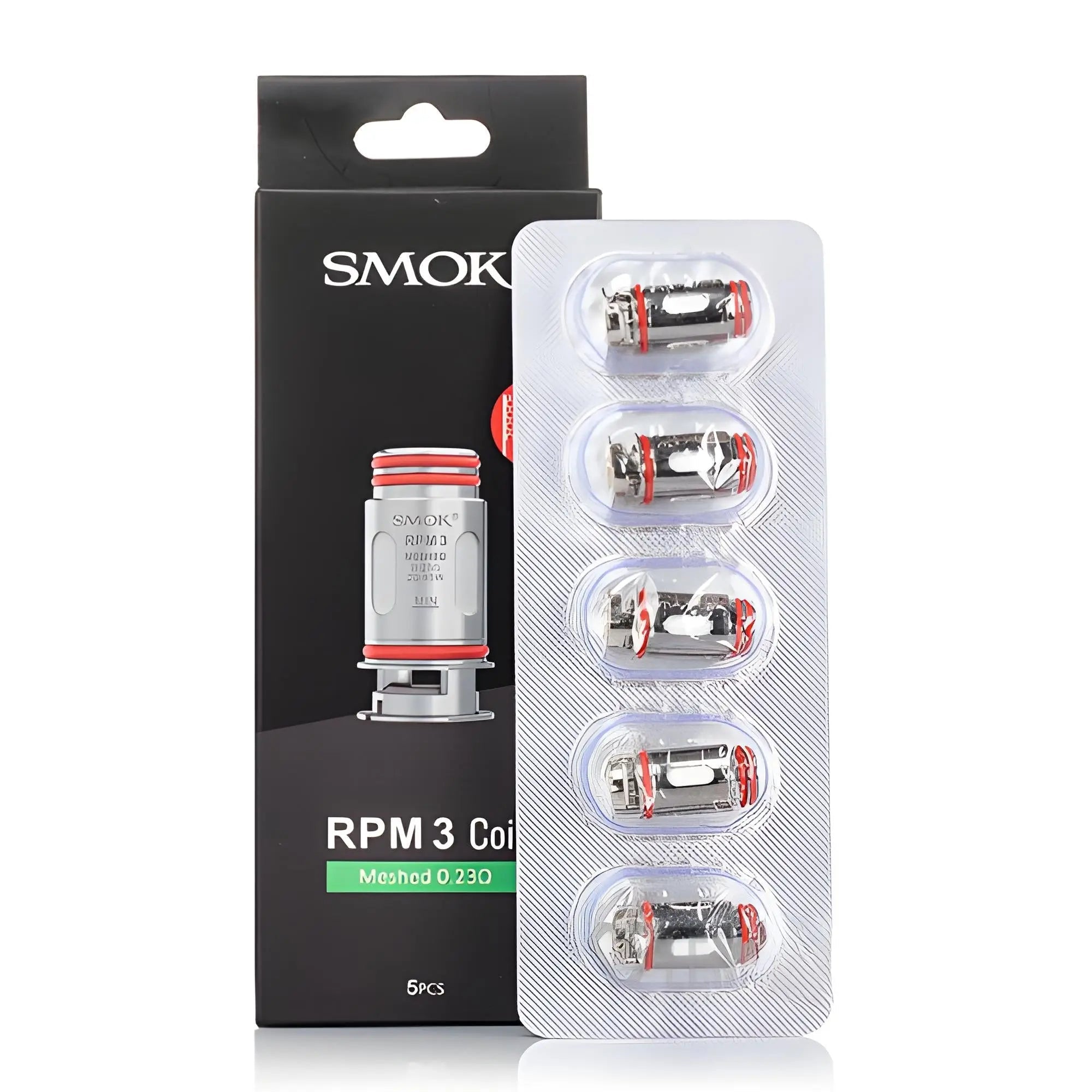 SMOK RPM 3 replacement coils for vape devices, shown in a pack with multiple coils from Vape Mash India.