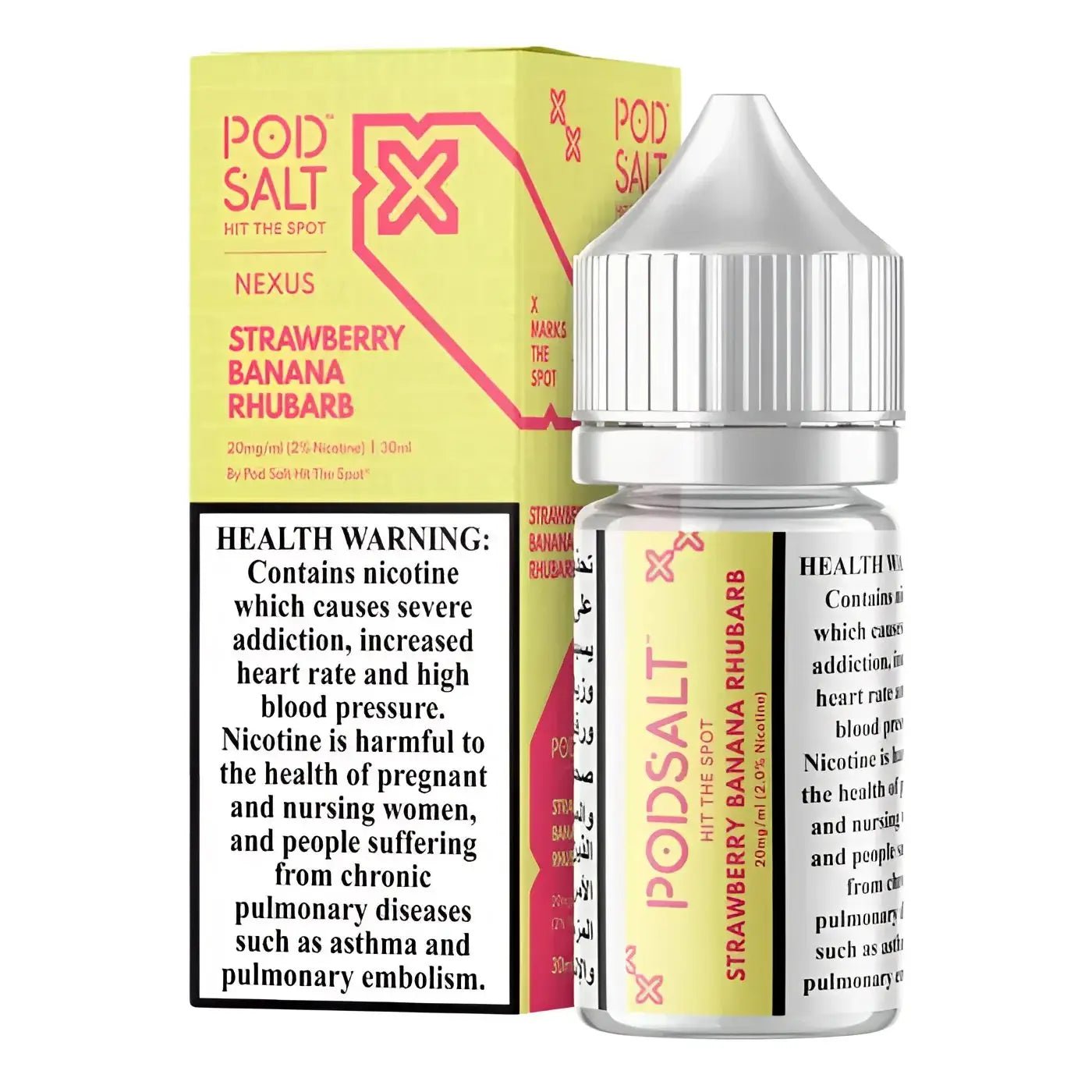 Strawberry Banana Rhubarb – Pod Salt Nexus 30ML Vape Juice | 25MG / 50MG | Vape Mash India - Vape Mash India