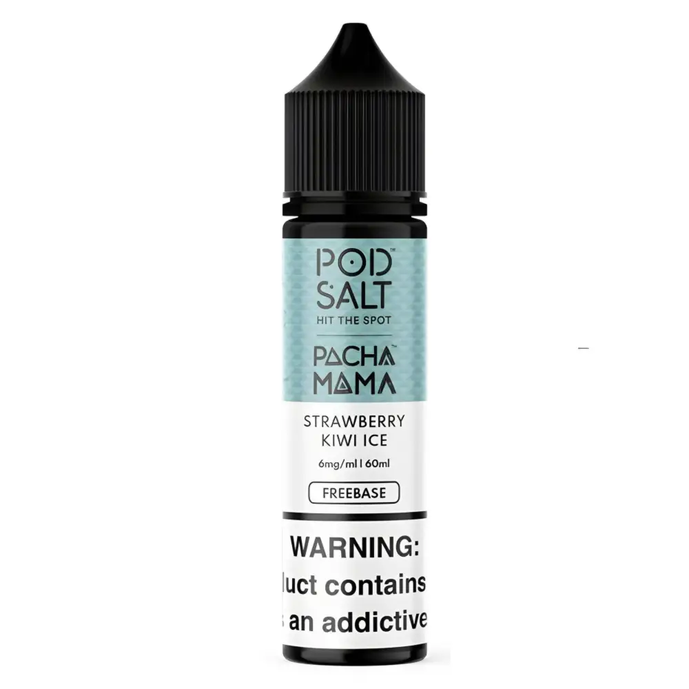 Pod Salt Strawberry Kiwi Ice Freebase 60ml Bottle – Vape Mash India (3MG / 6MG)
