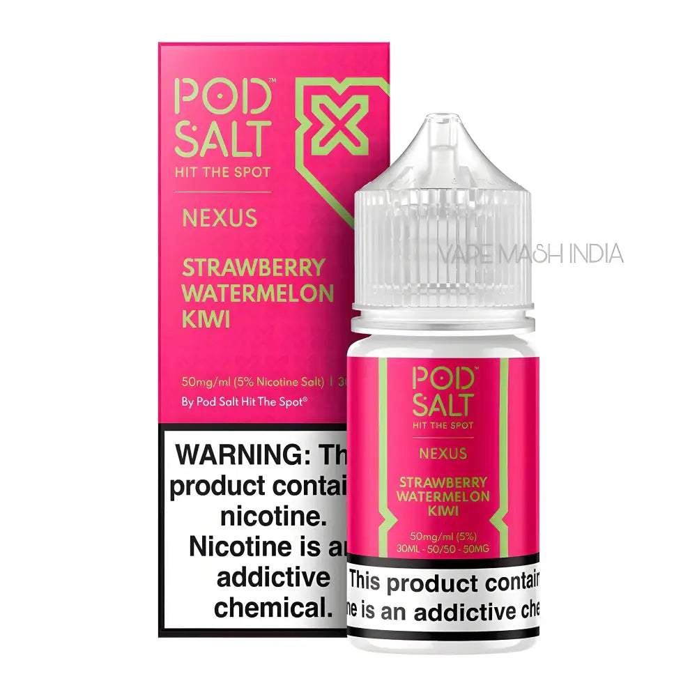 Strawberry Watermelon Kiwi Pod Salt Nexus 30ML Vape Juice Bottle – 50MG Nicotine Salt India