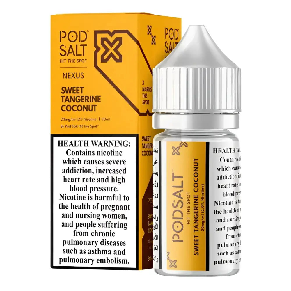 Sweet Tangerine Coconut Pod Salt Nexus 30ML Vape Juice Bottle – 20MG and 50MG Nicotine Salt in India