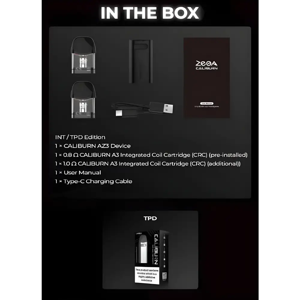 Uwell Caliburn AZ3 17W Pod System Kit India – Buy Online - Vape Starter Kits