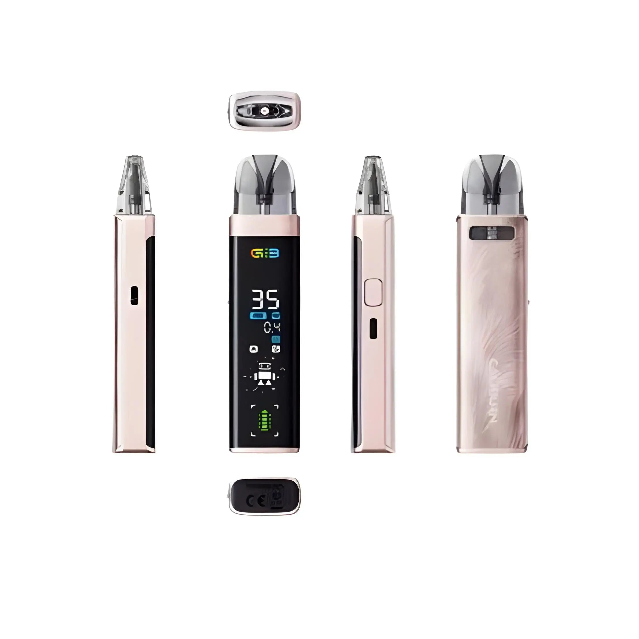 Uwell Caliburn G3 Pro 35W pod system kit vape pen in rose gold with clearview juice window and resistance range features