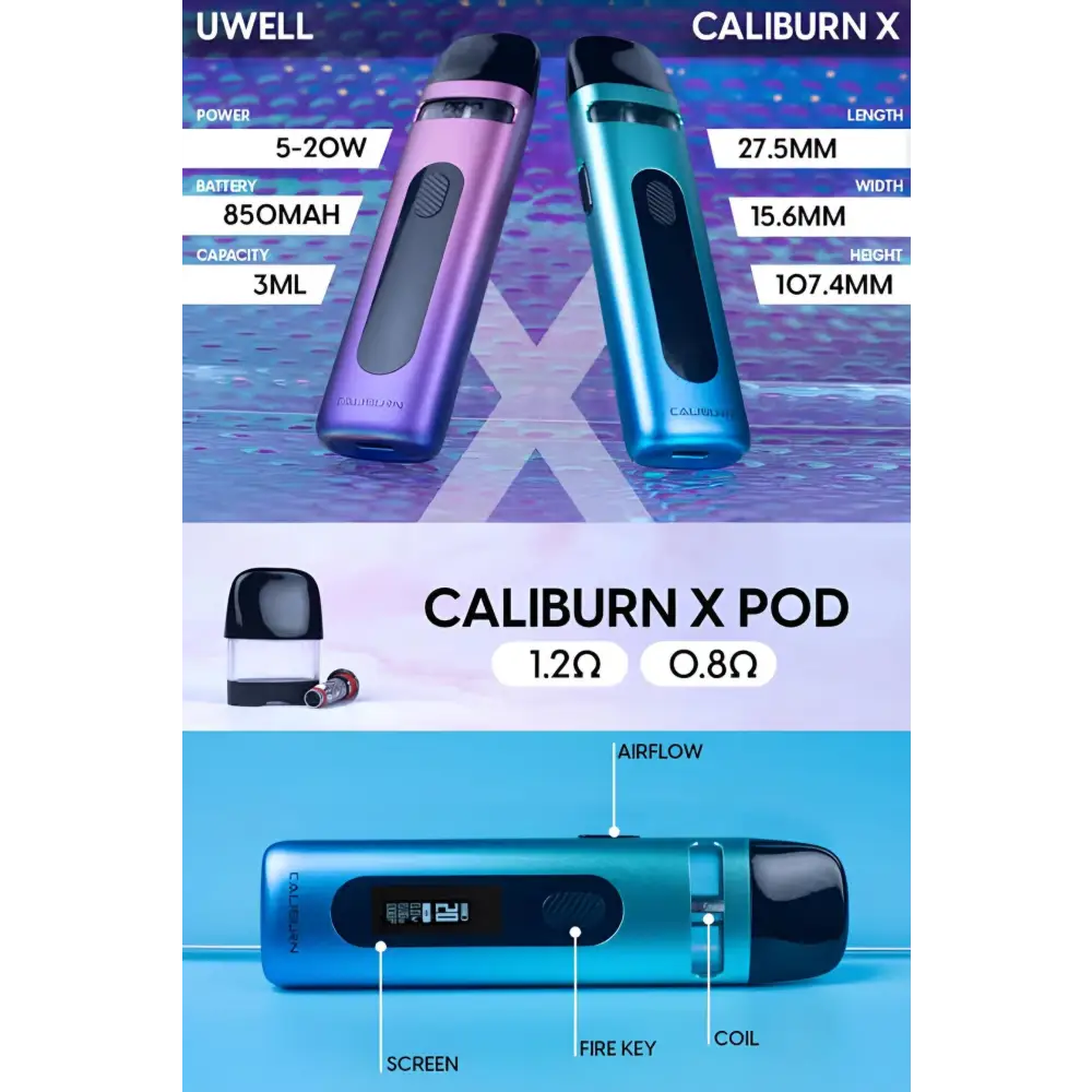 Buy Uwell Caliburn X pod kit online in India – VapeMashIndia