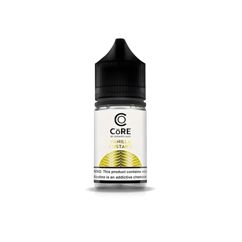 Dinner Lady Vanilla Custard Vape Juice 30ML Label – Core Salt Nicotine E-Liquid India
