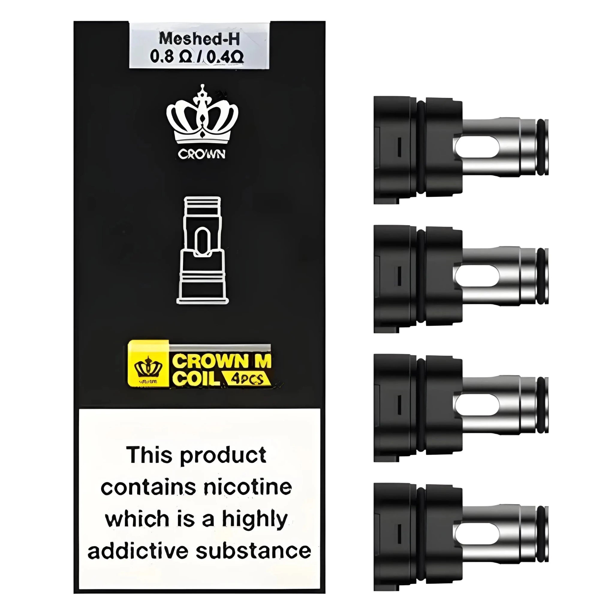 Uwell Crown M replacement coils pack of 4 by Vape Mash India, twin coils for vaping, compatible with Crown M devices.