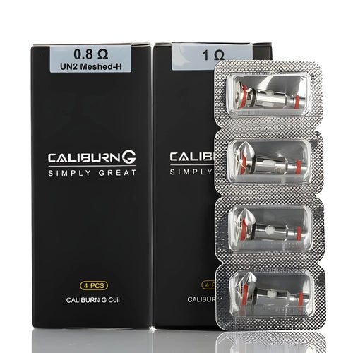 Caliburn G replacement coils 0.8ohm UN2 Meshed H for Vape Mash India, showing a close-up of the mesh coil for vaping devices.