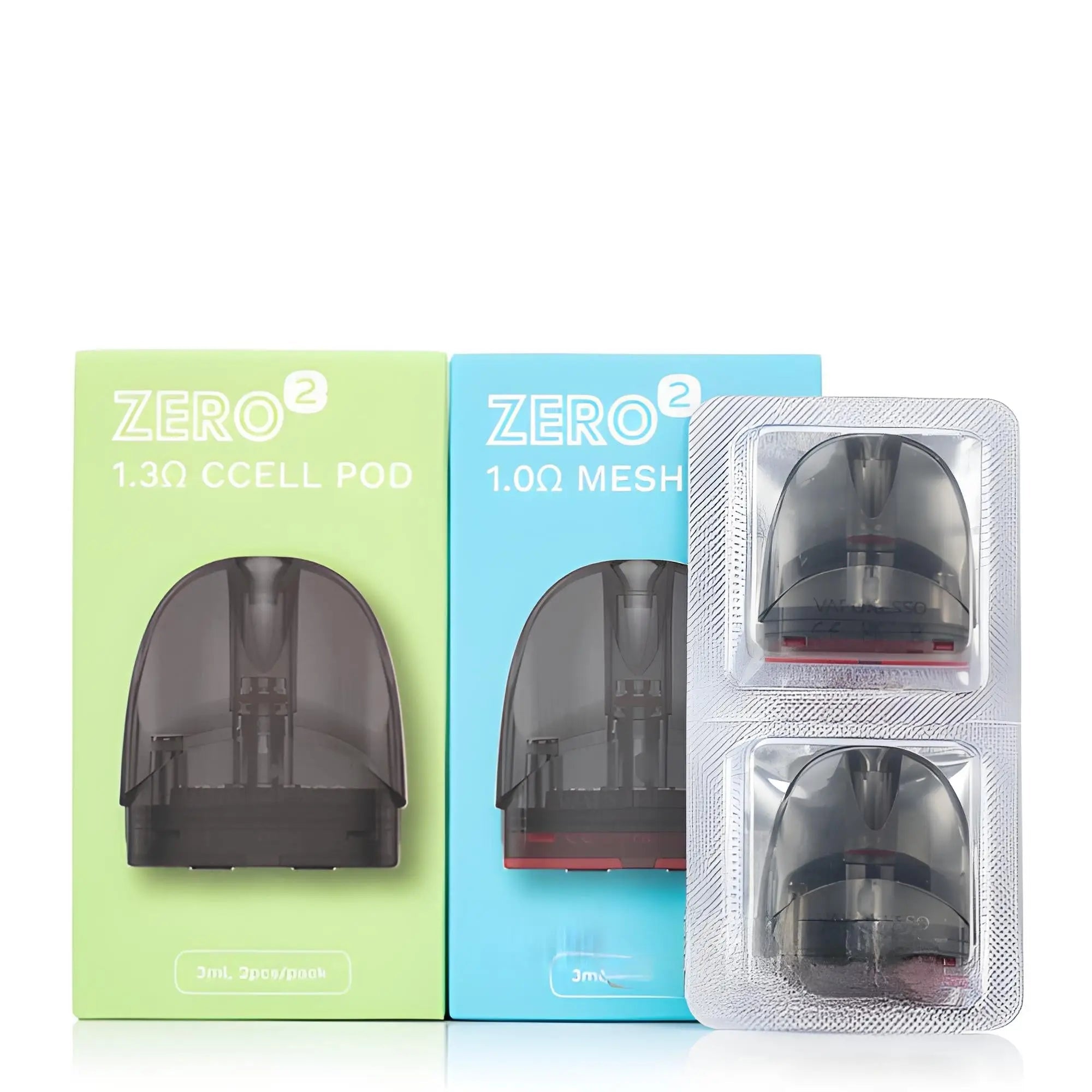 Vape Mash India Vaporesso Zero leak-proof C-Cell Pod with multiple coil resistances and mesh coil for enhanced flavor.