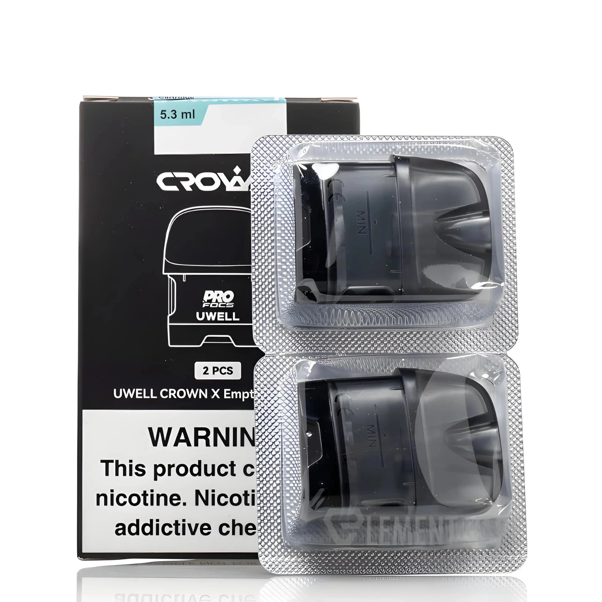 Uwell Crown X replacement pod by Vape Mash India in silver foil packaging, designed for dense vapor and easy coil replacement.