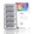 Vaporesso Orca Solo OCC oil pod kit with five clear replacement pods and coil system for vaping convenience.