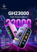 Pink and purple skull design Elfbar GH23000 disposable vape with triple mesh coil from Vape Mash India.