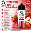 Vape Mash India Strawberry Apple CORE e-liquid bottle, 120ml vape juice with 3mg and 6mg nicotine, for vaping.
