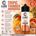 Vape Mash India Tropic Thunder CORE e-liquid bottle, 120ml, in 3MG and 6MG nicotine, with colorful label and vape juice inside.