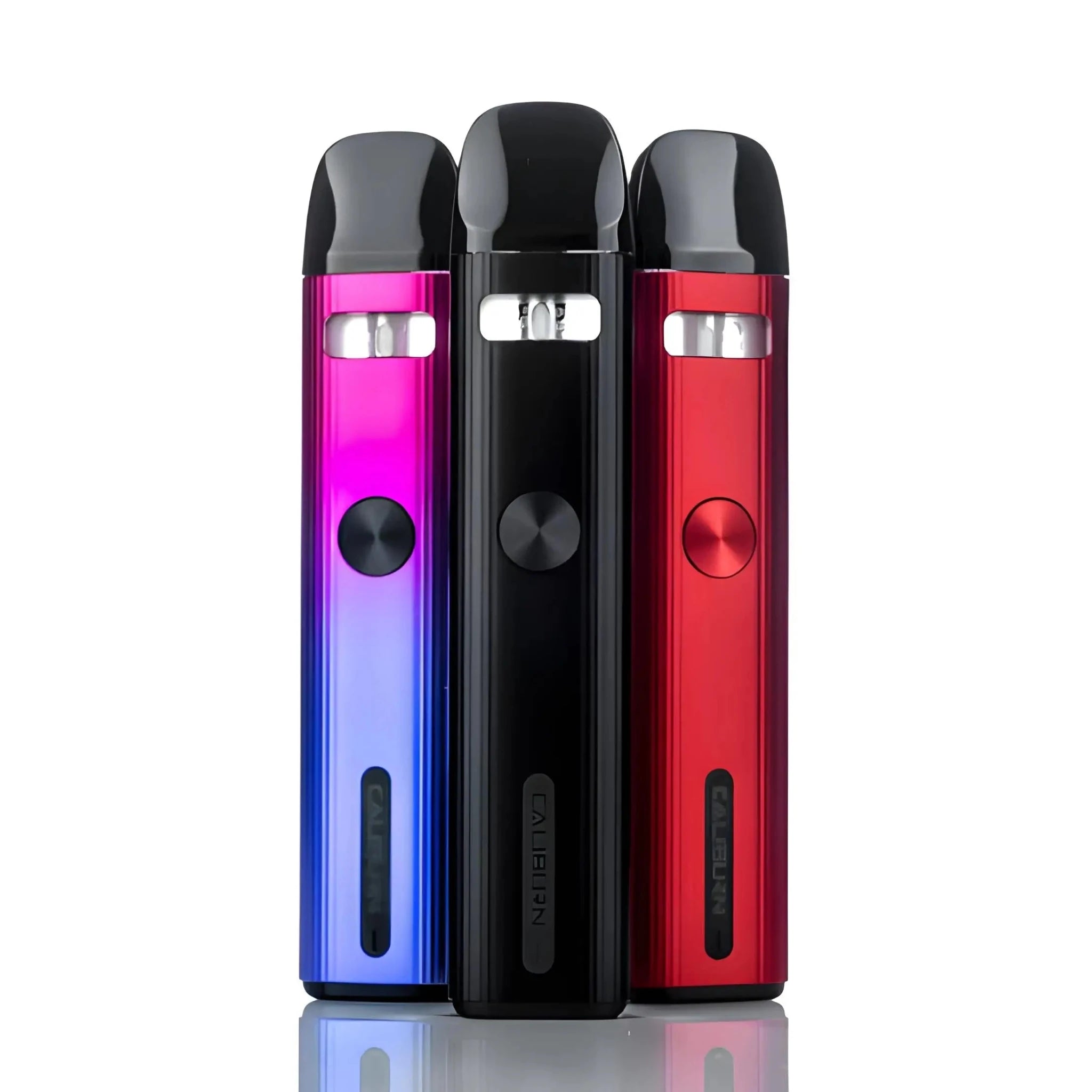Uwell Caliburn C2 pod system with gradient blue and pink finish, refillable vape device, compact and stylish design.