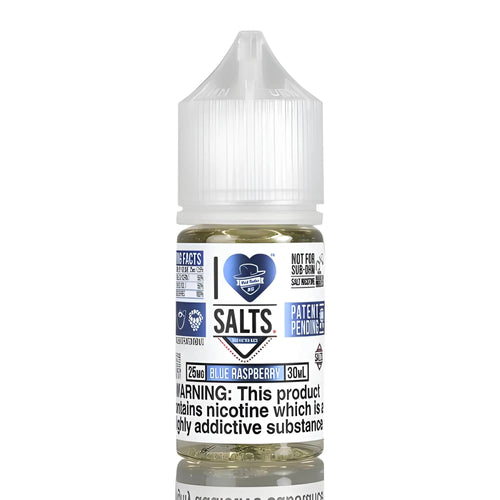 Blue Raspberry Love Salts 30ml nicotine salt e-liquid by Vape Mash India, featuring vibrant blue raspberry flavor for vaping.