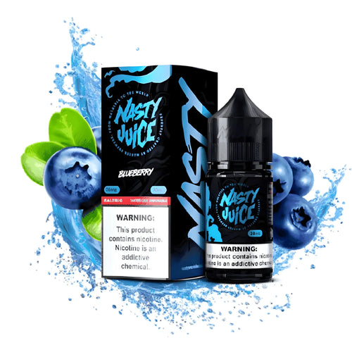 Blueberry Nasty Juice Vape Nic Salt by Vape Mash India in a 30ML bottle, available in 35MG and 50MG nicotine strengths.