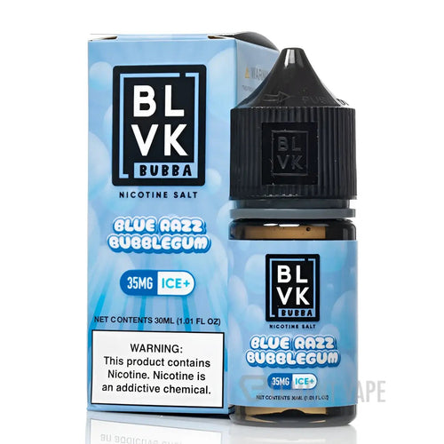 BLVK Bubba Blue Razz Bubblegum Nicotine Salt vape liquid in 30ml bottle, 35mg nicotine, from Vape Mash India.